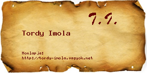 Tordy Imola névjegykártya